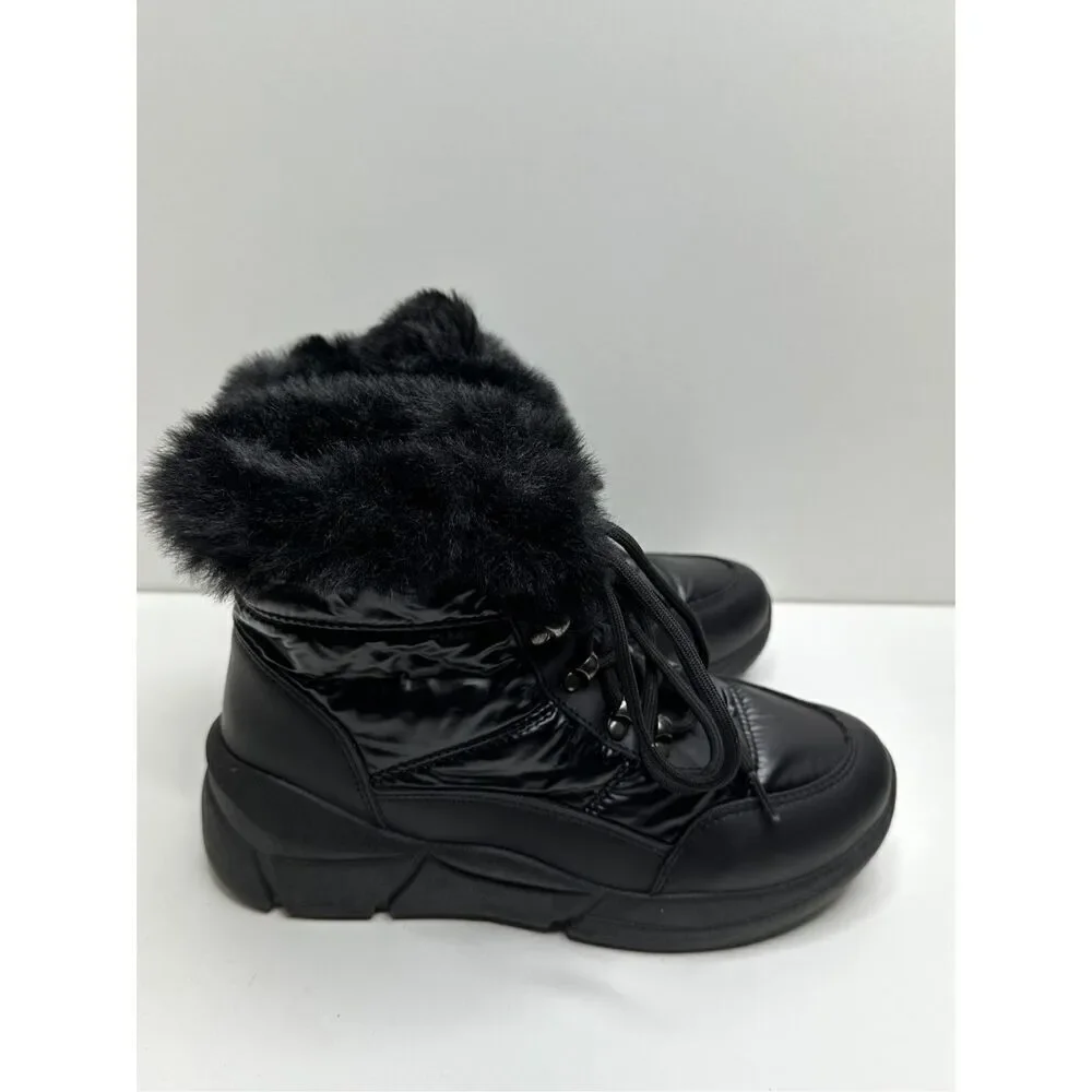 WANTED Boots‎ Womens 9 Black Stardust Winter Booties Faux Fur New